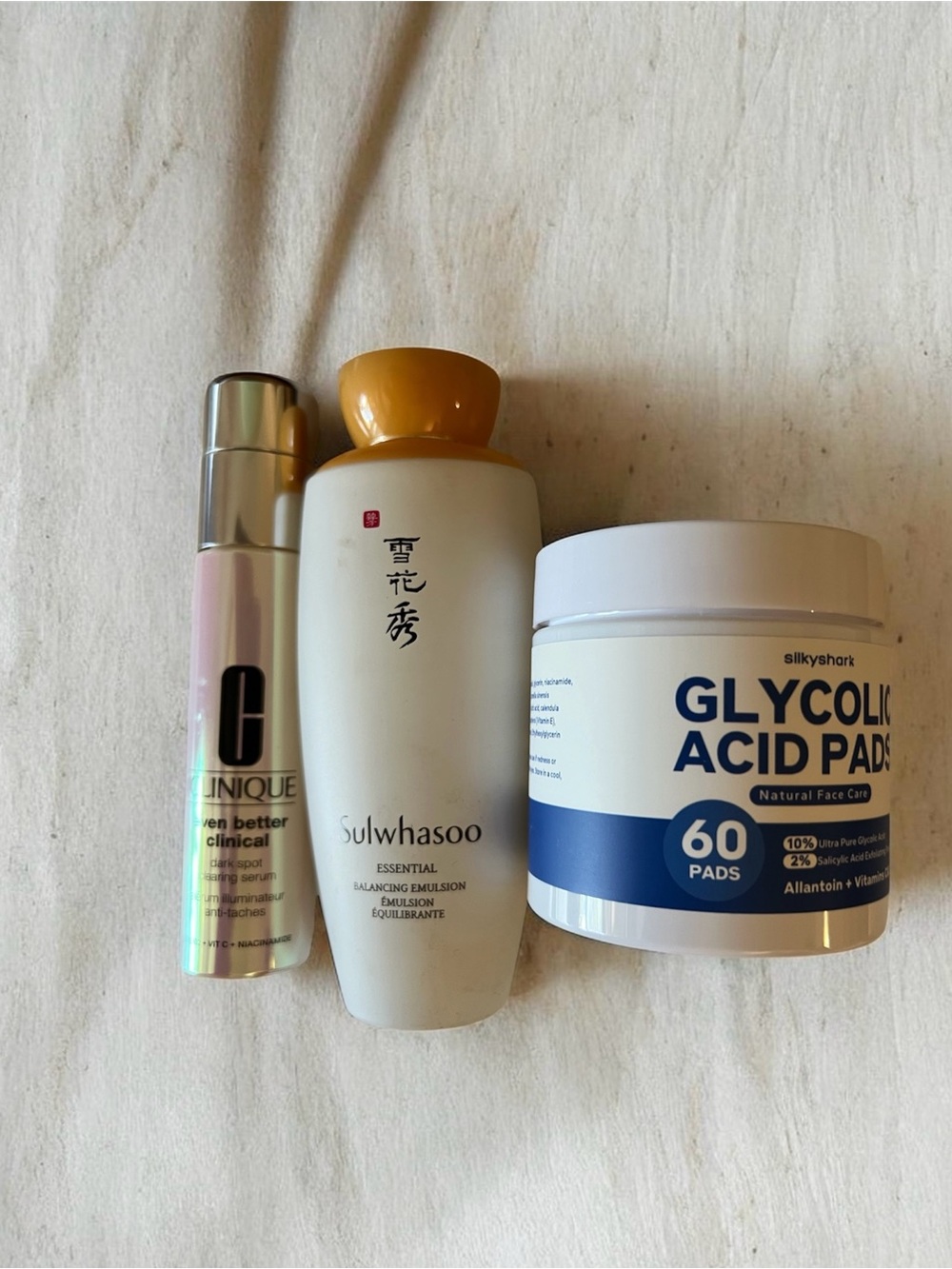 Clinique & Sulwhasoo Skin Care, silkyshark glycolic acid pads